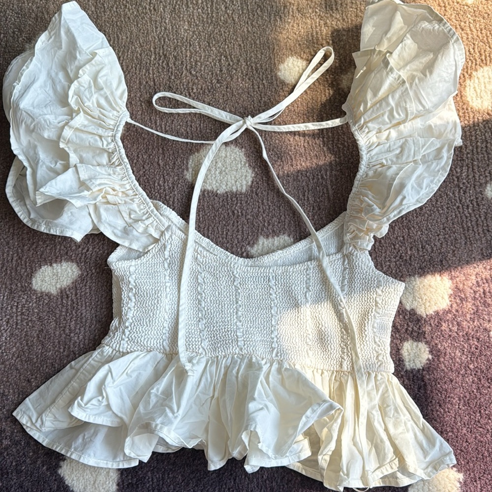 Zara Ruffled Crop Top - Picture 7 of 8